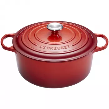 Le Creuset Signature Olla redonda 26 cm 5,3 l, Rojo cereza
