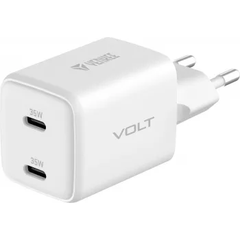 Cargador de pared USB-C YENKEE G35D 2x18W Power Delivery 3.0 3A