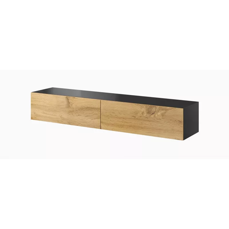 Conjunto de armarios de salón Cama VIGO 1 negro/roble wotan