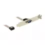 Delock Slot Bracket, 1 x serie (DB9 macho) a IDC hembra de 9 pines, Twisted Pinout, 25 cm