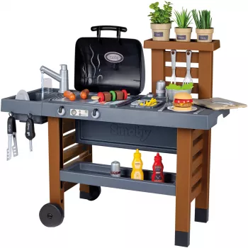 Garten Kitchen, cocina de juguete gris/marrón