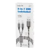 LogiLink CU0202 cable USB USB 2.0 1,2 m USB A USB C/Micro-USB A gris