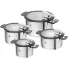 ZWILLING SIMPLIFY 66870-004-0 set de ollas acero inoxidable 4 pzas. plata negro