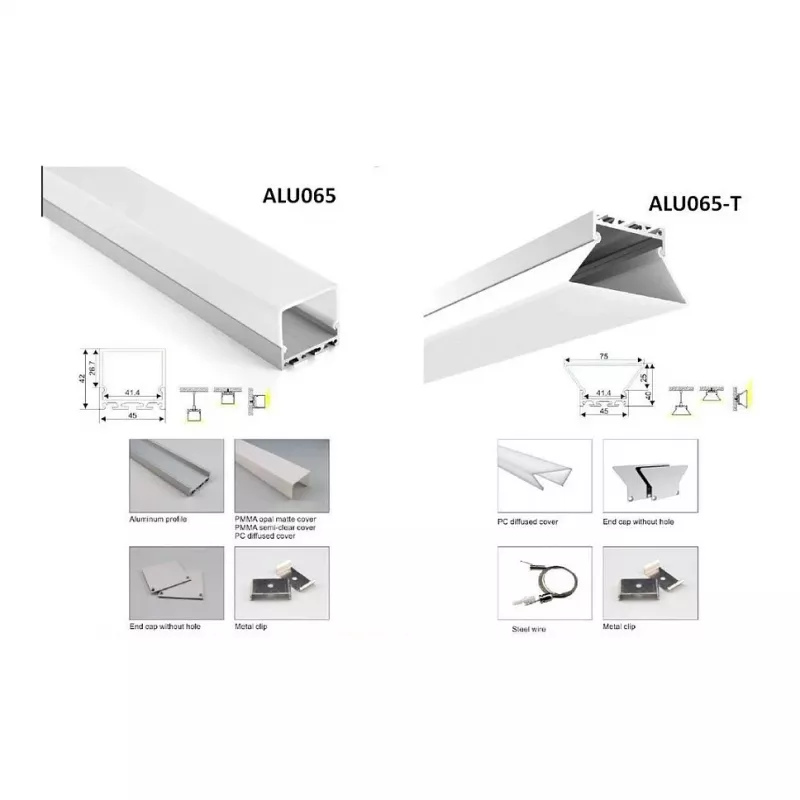 Perfil Synergy 21 ALU065-T (S21-LED-PR20183)