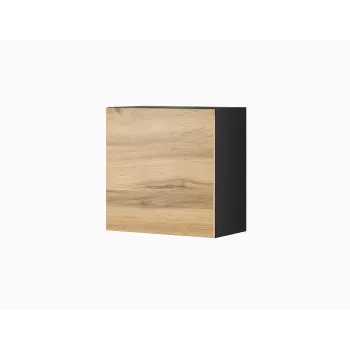 Armario de almacenaje de pared Cama Meble VIGO 50×50×30 cm negro / roble Wotan