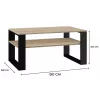 Mesa de centro Topeshop MODERN 1P SON CZ mesa auxiliar / mesa esquinera de centro forma rectangular 2 patas