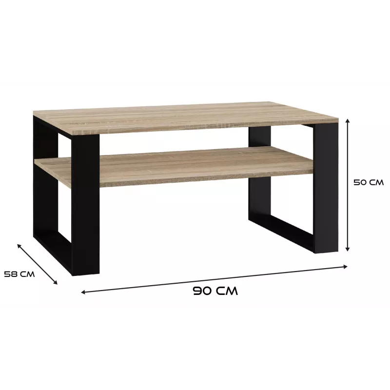 Mesa de centro Topeshop MODERN 1P SON CZ mesa auxiliar / mesa esquinera de centro forma rectangular 2 patas