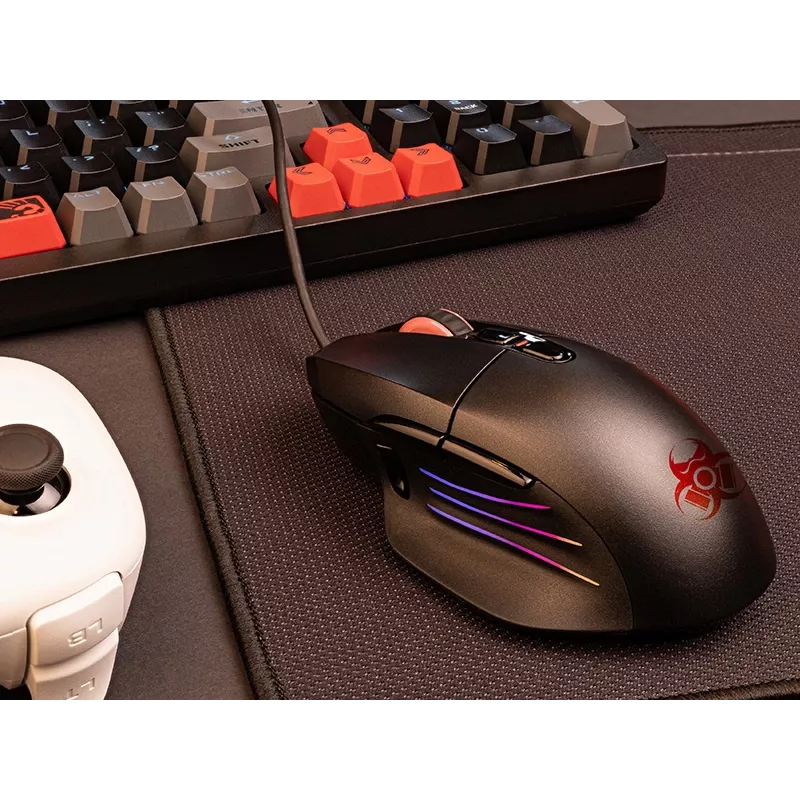 Ratón gaming con cable Tracer GameZone Odin RGB, 12000 DPI, 8 botones