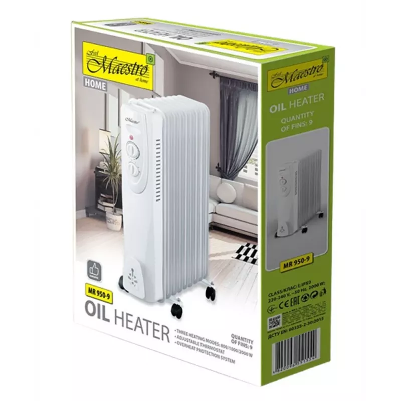Radiador eléctrico Maestro de aceite 9 elementos 2000W MR 950 9