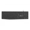 Teclado con cable de tamaño completo NATEC NAUTILUS NKL-1950 — USB, QWERTY US International, 105 teclas, negro