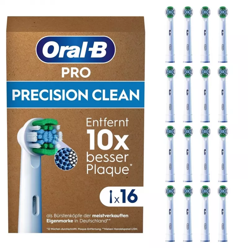 Cabezales de cepillo Oral B Precision Clean pack de 16 Blanco