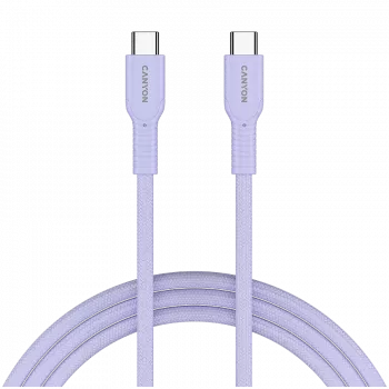 CANYON Cable OnWire 60CL C-C 60W COLOR trenzado 1m lila