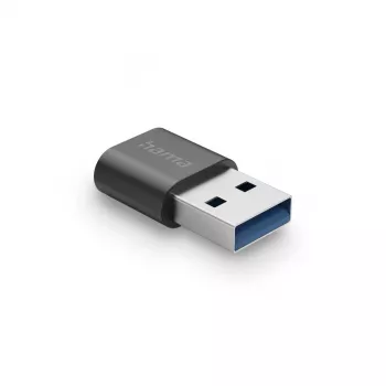 Adaptador USB Hama, conector macho USB-A - conector hembra USB-C, USB 3.2 Gen2, 10 Gbit/s