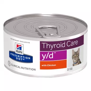 HILL'S PRESCRIPTION DIET Thyroid Care Feline y/d comida húmeda para gatos pollo 156 g
