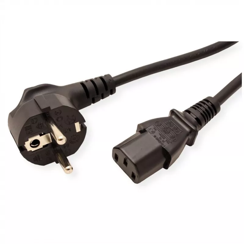 Cable de alimentación ROLINE 19.08.1014 negro 3 m CEE 7/7 conector hembra C13