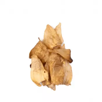 Snack para perros UNISZKI oreja de ternera — artículo masticable monocomponente de ternera, 10 uds., higiene dental, sin gluten ni azúcar