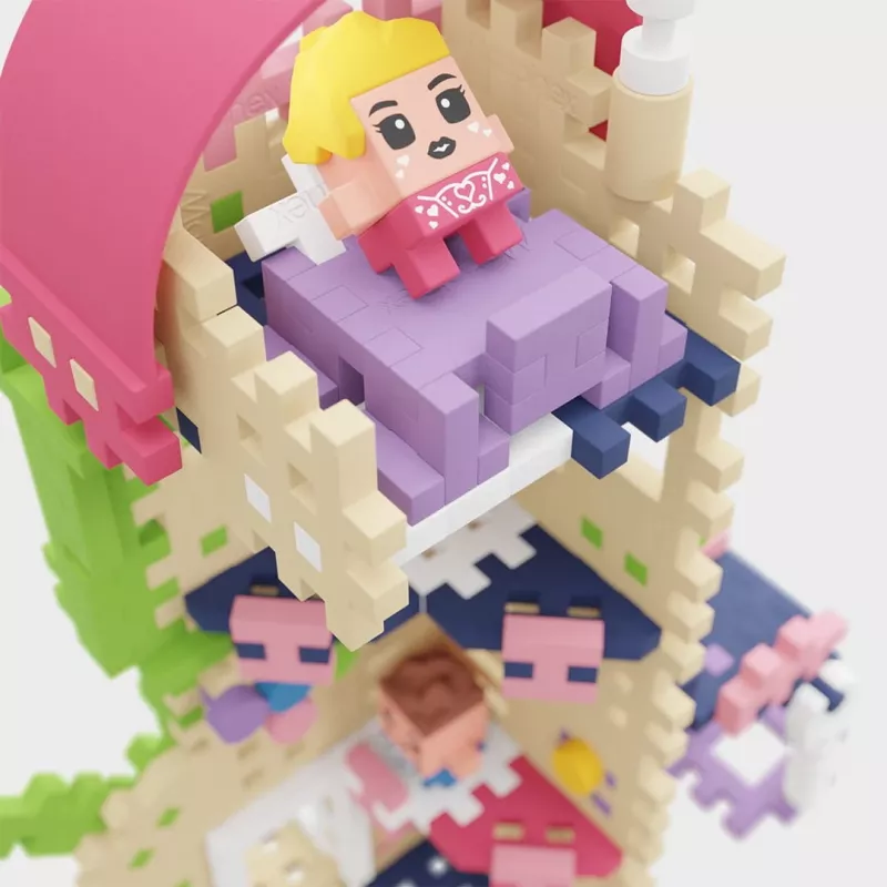 Marioinex Mini Waffle Princess Fantasy Torre, bloques de construcción de 148 piezas