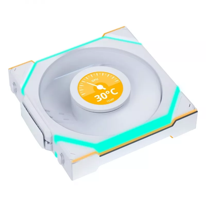 Ventilador Lian Li UNI FAN SL Wireless LCD 120 12 cm blanco 29.5 dB 50.08 cfm