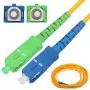 Cable de parcheo Extralink SC/APC a SC/UPC monomodo simplex G.652D 3 mm, 2 m