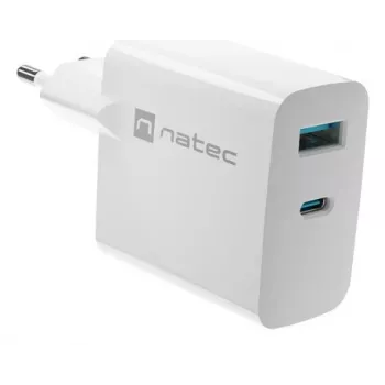 Cargador para dispositivos móviles NATEC NUC-2144 universal blanco CA carga rápida interior
