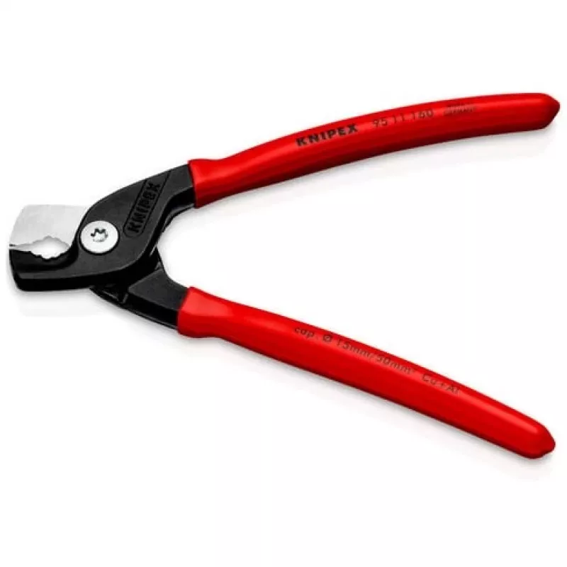 Tijera de cables Knipex 95 11 160 — 160 mm capacidad de corte, mangos ergonómicos