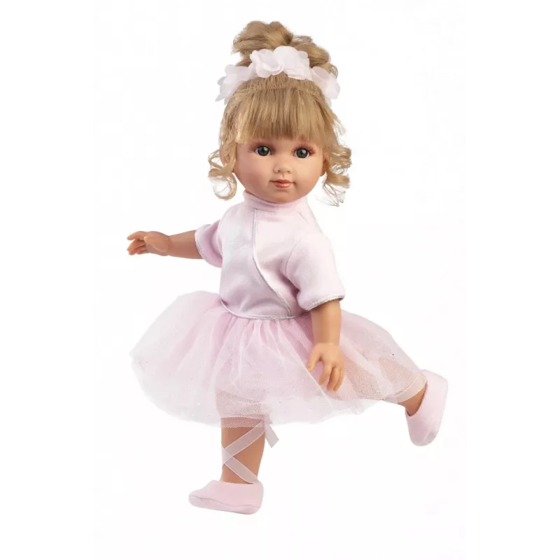 Muñeca bebé Llorens Elena Ballerina altura 35 mm tela y vinilo beige rosa blanco recomendada a partir de 3+