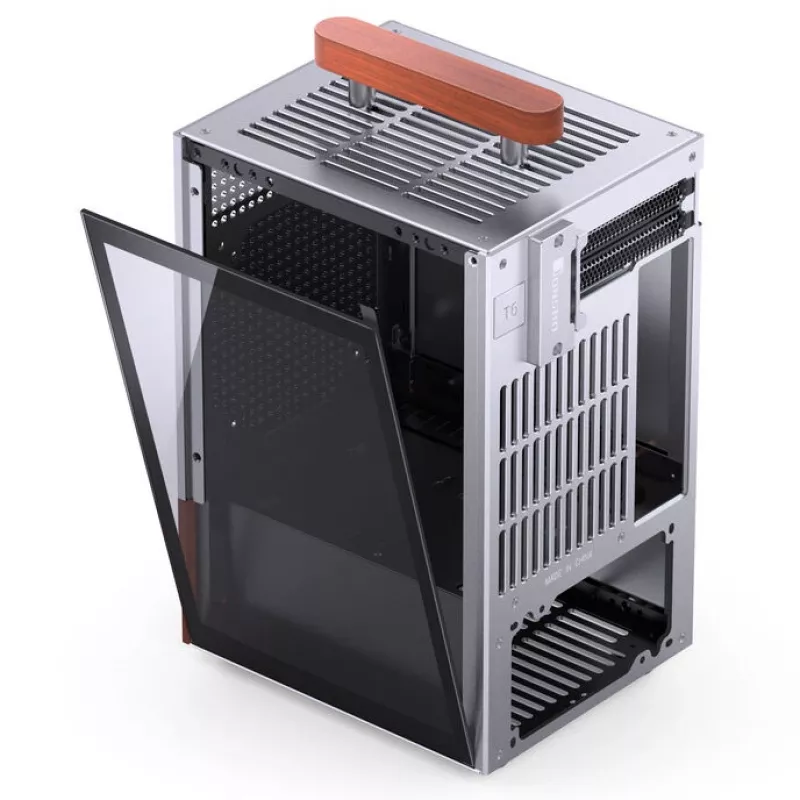 Caja de PC Jonsbo T6, mini-torre, Mini-ITX, plata