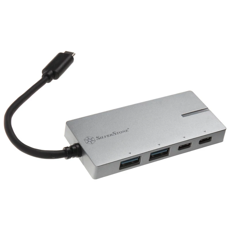 Adaptador USB 3.1-C SILVERSTONE SST-EP09C – conectividad USB-C a USB-A, acabado plata