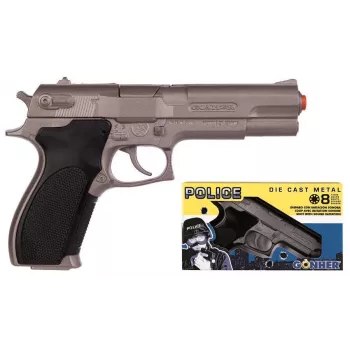 Pistola de dardos de juguete Pulio Police GONHER 45/0 15545 — modelo con mecanismo de resorte de un solo disparo