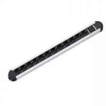 Regleta de alimentación Bachmann PRIMO 1,75 m 12 tomas de corriente negro plata