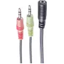 Cable de audio ShiverPeaks BS14-05040 0,15 m 2x3,5 mm conector macho a conector hembra negro