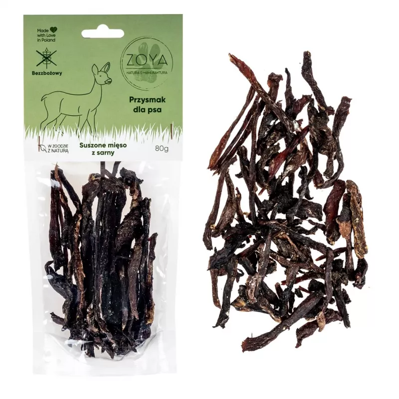 Carne de ciervo seca ZOYA – Premios para perros – 80g