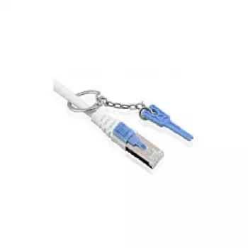 Cable de parcheo RJ45 - CAT6A 500 MHz - 0,25 m - gris - S-STP (S/FTP) - con bloqueo - AWG26 - Synergy 21