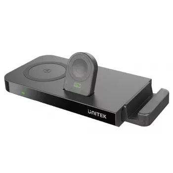 UNITEK MagMighty Combo 5 auriculares smartphone smartwatch negro USB carga inalámbrica carga rápida