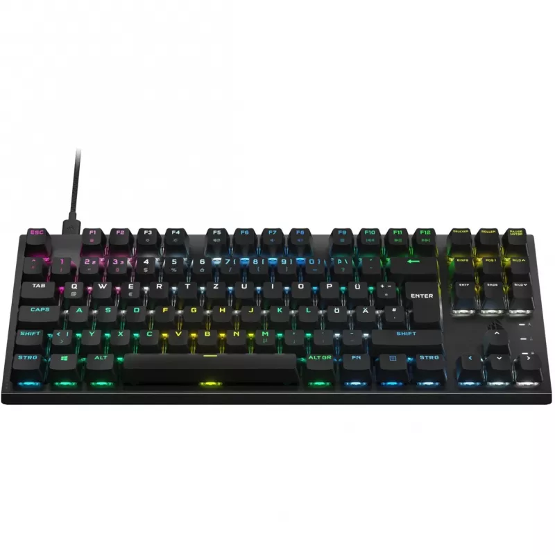 Corsair K60 PRO TKL teclado gaming óptico-mecánico, switches OPX, RGB, negro