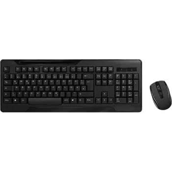 Conjunto combo de teclado y ratón Logilink 2,4 GHz, ratón 1000 DPI negro (ID0194)