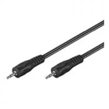 Wentronic Goobay cable de conexión jack 3,5 mm, negro, 1,5 m – conector macho jack 3,5 mm (2 polos, mono) > conector macho jack 3,5 mm (2 polos, mono) (50460)