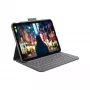 Teclado Logitech Folio delgado gris Bluetooth QWERTZ suizo para iPad