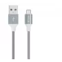 Cable USB Micro-B Devia Pheez Serie 1 m, 5V 2,4A, gris