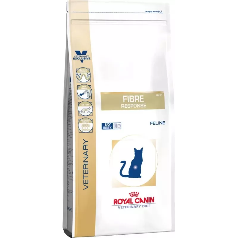Comida seca para gatos Royal Canin Fibre Response Adult 2 kg — pollo, apoyo digestivo, antioxidantes