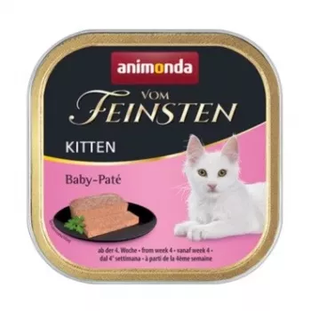 Comida húmeda para gatos animonda Vom Feinsten Kitten Baby paté 100 g — paté de aves para gatitos jóvenes, sin cereales