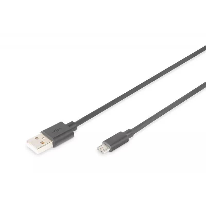 Cable de conexión Assmann USB 2.0 Type-A - Micro B M/M 3,0 m compatible con USB 2.0 UL negro (AK-300110-030-S)