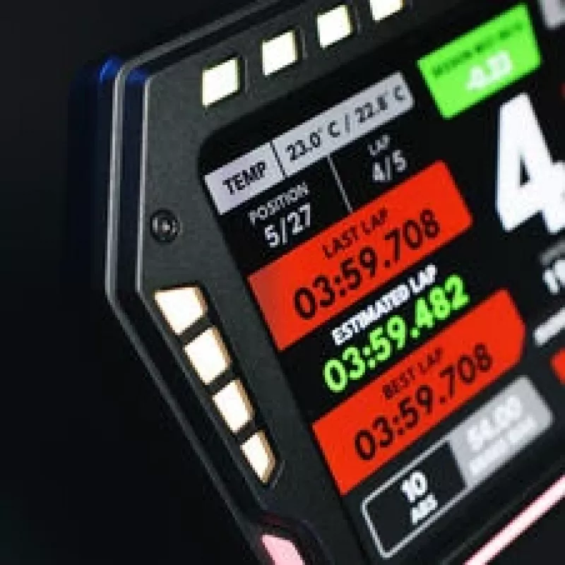 SOELPEC XR-7 pantalla, pantalla táctil para simracing, telemetría RGB - negro