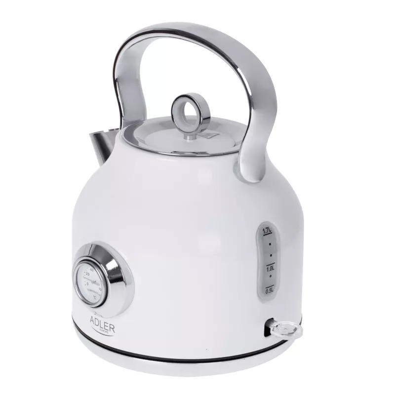 Hervidor eléctrico Adler 1,7 l 2200 W blanco metálico