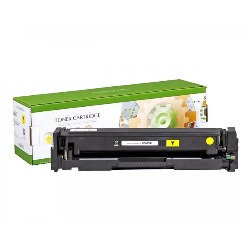 Cartucho de tóner STATIC compatible con HP CF402X amarillo alta capacidad compatible 2.300 páginas