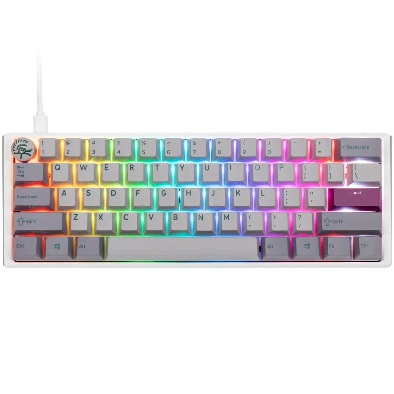 Teclado gaming Ducky One 3 Mist gris Mini, LED RGB - MX-Brown (US)