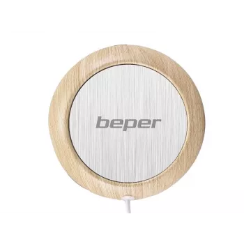 Calientatazas Beper P201UTP003 Silver Wood