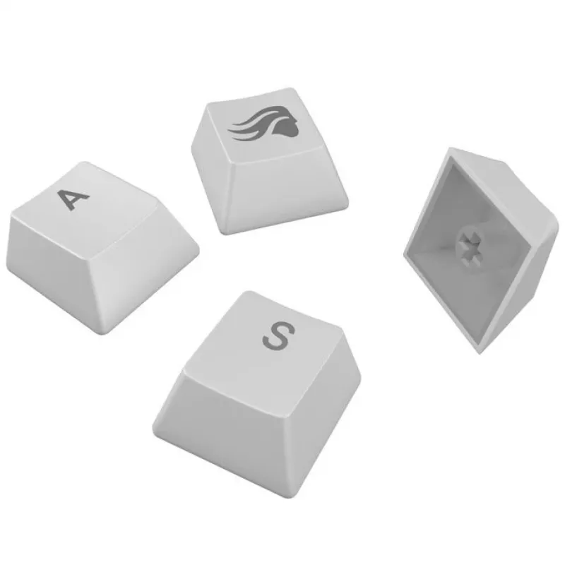 Teclas GLORIOUS GPBT Backlit — PBT blanco, diseño ANSI