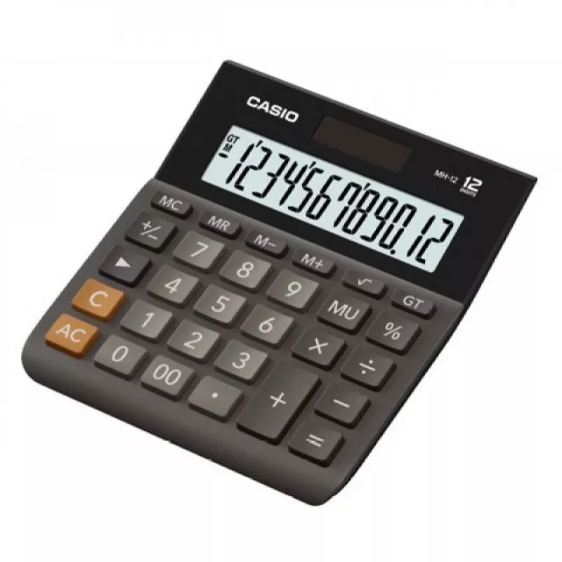 Calculadora de oficina Casio MH-12BK-S 12 dígitos negra