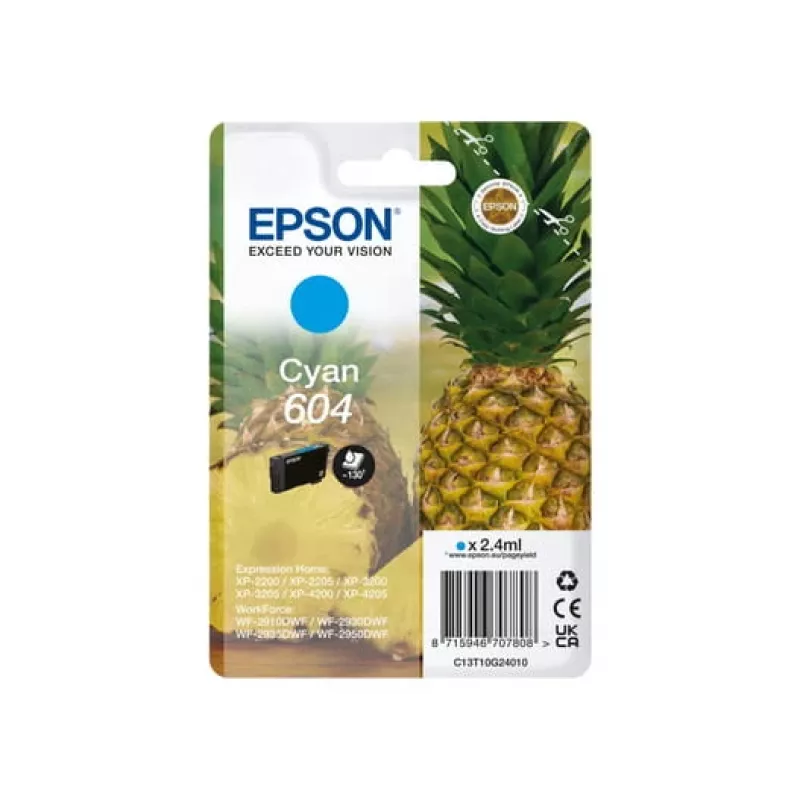 Epson 604 Cartucho de tinta 1 unidad Original Rendimiento estándar Cian